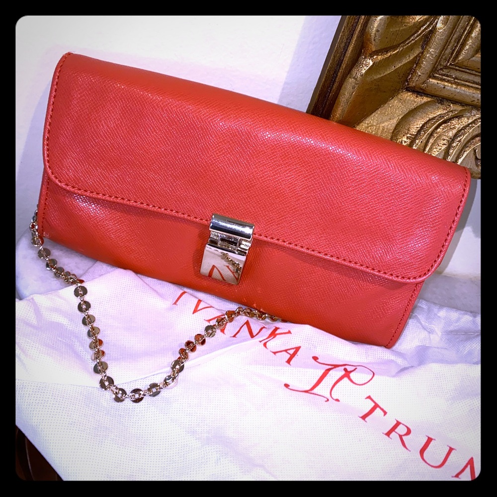 coral clutch purse, Ivanka Trump NEW